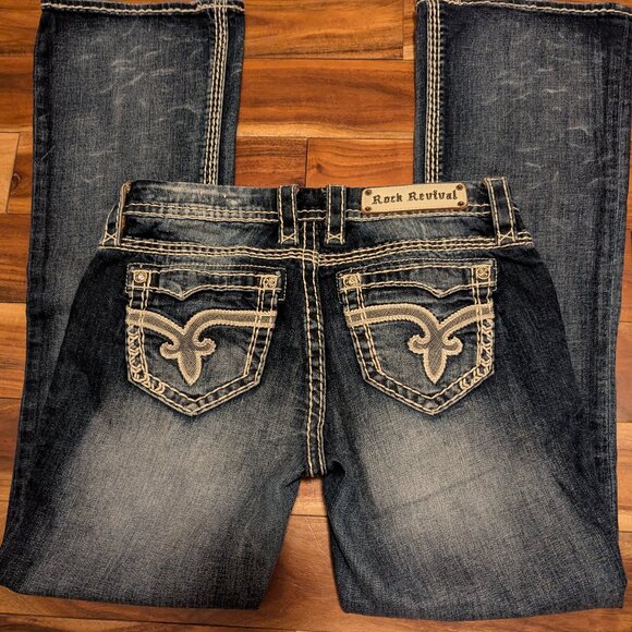 Rock Revival Easy Boot Cut Jeans size 27 - Picture 1 of 8